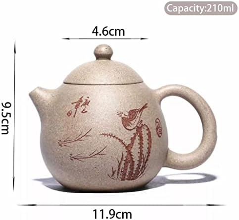 VASTAG 210ml lila homok, fű, kézzel készített lila homok, fű teás készlet retro tea set home (Szín : Egy, Méret : 210ml)