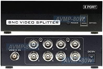 Prémium 8-Ahogy BNC Video Splitter 1080p 4K HD TVI CVI AHD CCTV Kamera Analóg BNC Bemenet