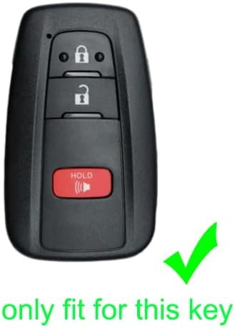 kcpros 2db Gumi Szilikon 3 Gomb Okos távirányító tok Protector Kulcsnélküli a Kulcstartó Kompatibilis a Toyota Prius RAV4 Hegylakó Corolla