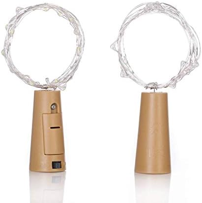 NC 2m 20 LED-es Mini Üveg Dugóval Lámpa String Bár Dekoráció String Fény Színes Fény a Föld Színe Teljes