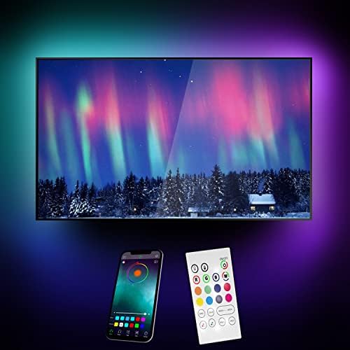 Miume Music tv Led Háttérvilágítás 16.4 ft LED Szalag Világítás 61-80 cm-es TV,RGB USB Powered TV Led Háttérvilágítás APP, Távirányító,TV