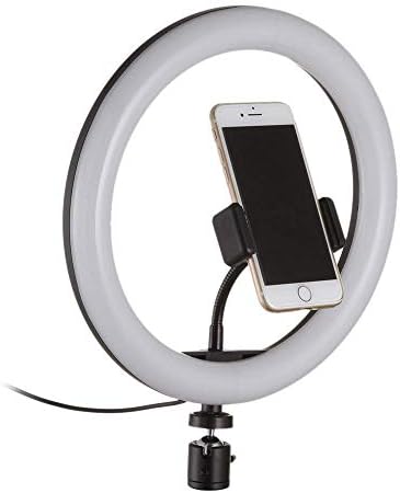 FocusFoto Gyűrű Fény Szett: 10 Szabályozható LED Gyűrű, fény, Fény Standfor Fényképezőgép,Okostelefon,YouTube,önarckép Lövés