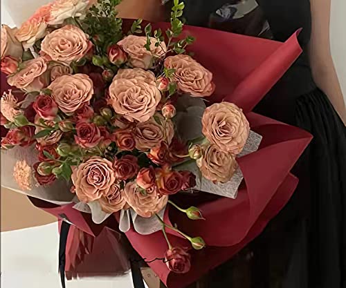 A.XWFD koreai Stílus Virág Csomagolópapír, Virág, Csokor, Ajándék Csomagolás Készletek 1 Tekercs 22.8 Hüvelyk X15 Udvar (Világos Rózsaszín)