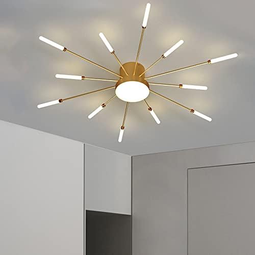 Liudefa 32 Colos LED-es Mennyezeti Lámpa Lámpatest,12 Lámpák Modern Mennyezeti lámpa süllyeszthető Csillár Arany Beltéri Világítás Nappali,Hálószoba,4000K