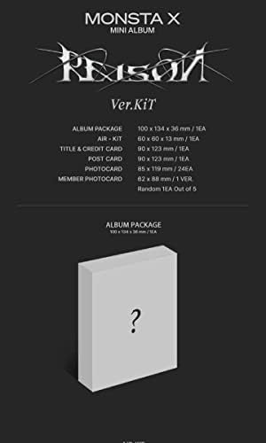 MONSTA X OKA 12 Mini Album KiT Verzió Levegő-KiT+Cím&hitelkártya+Képeslap+fénykép kártya+Tagja fénykép kártya+Követés