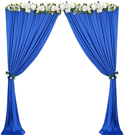 Mohoeey 10 ft x 10 ft Royal Kék Függöny Panelek, Ránc Mentes Poliészter Fotózás Hátteret, Függönyök,Esküvői Buli, lakberendezési Kellékek
