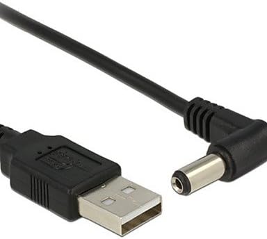 BL USB 2.0, A Típusú Férfi, hogy Jobb Szögben 90 Fok 5,5 x 2,1 mm DC 5V-os hálózati Csatlakozó Hordó Csatlakozó töltőkábellel 80cm