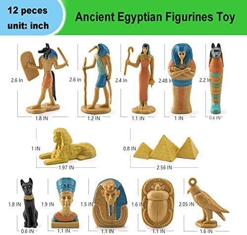 EyeExtend Ókori Egyiptom Számok Játékok, 12 Darab Mini Figurák Játékok Meghatározott Piramisok, Múmiák, illetve Egyéb Dekorációk, Tanulás,