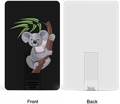 Aranyos Koala USB Flash Meghajtó Hitelkártya Design USB Flash Meghajtó Személyre szabott Memory Stick Kulcs 64G