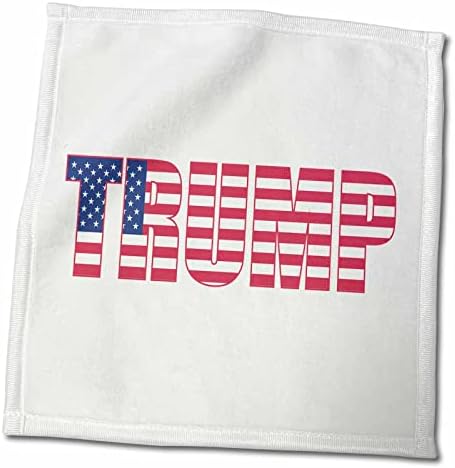 3dRose USA Amerikai Hazafias Tipográfia-Donald Trump-Fehér Törülközőt, 15 x 22