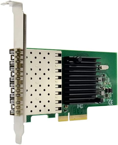 HINYSENO PCI-E Dual Port, 4 x SFP Ethernet 10/100/1000Mbps Gigabit LAN Kártya Hálózati Vezérlő Kártya Intel I350 Chipset Teljes/
