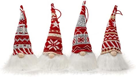 JOYIN 4DB Karácsonyi Fény-Gnome Dekoráció Gnome Díszek, tomte barátja Északi Gnómok Karácsonyi Beltéri Dekoráció, Karácsonyi gnome