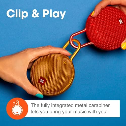 JBL Klip 3, Fekete Camo - Vízálló, Tartós & Hordozható Bluetooth Hangszóró - Akár 10 Órányi Játék - magában Foglalja a zajszűrő Kihangosító