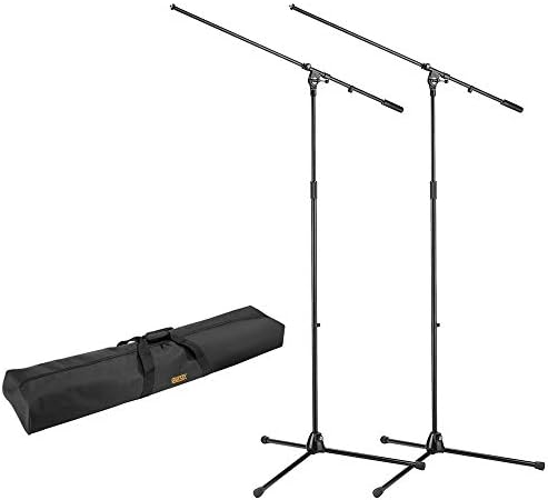 K&M 21021 Tripod Mikrofon Állvány Bumm, 2-Pack & Állvány Táska 51 Belső Csomag