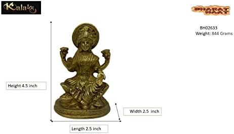 Brass Fém Laxmi Devi Ül Kamal Közepes Méretű által Bharat Haat BH02633