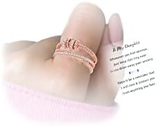 LAKIYOYO, Hogy A Lányom Fidget Gyűrűk Szorongás Gyűrűk Női Ezüst többrétegű Spinner Gyűrű Lánya Szorongás Spinner Gyűrű