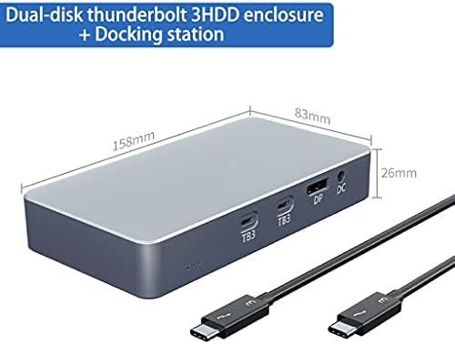 Vastag M. 2 Dual-Lemez NVME HDD Burkolat 3 Dokkolóállomás C Típusú USB 3.0 Merevlemez Doboz (Szín : Dual-Lemez)