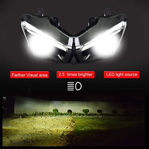 KT Teljes LED Fényszóró Szerelvény a Kawasaki Ninja 400 2018+ Zöld Démon Szeme Egyéni Módosított Motorkerékpár Első fényszóró