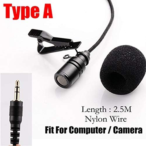 KXDFDC Többirányú Fém Mikrofon, 3,5 mm-es Döntetlen Clip Mikrofon Mini Audio Mikrofon Számítógép, Laptop, Mobiltelefon (Méret : 2.5 m)