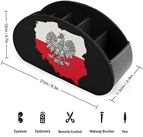 Lengyel Zászló Sas Távirányító tartó Rendszerező Doboz 5 Rekeszes TV Távirányító Tároló Doboz, Nappali, Hálószoba, Fürdőszoba, Egy