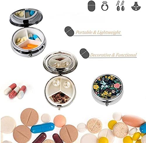 Udoosun Kerek Tabletta Doboz,Kompakt, 3 Rekesz Gyógyszer Esetében,a Zsebben,Táska,Hordozható Gyógyszer a Tabletta-Vitamin Jogosult