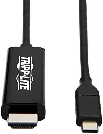 Tripp Lite USB-C-HDMI Adapter Kábel (M/Thunderbolt 3 HDMI Kábel, Adapter, Gen 1, Átalakító HDMI-Vége, 4K HDMI @ 60 Hz, 4: Fekete, 6 ft.