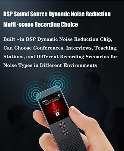 32 GB Digitális diktafon, CCHKFEI 3072kbps Hangrögzítő Hang Aktivált Készülék a Lejátszás Bluetooth Audio Készülék Hordozható Mini