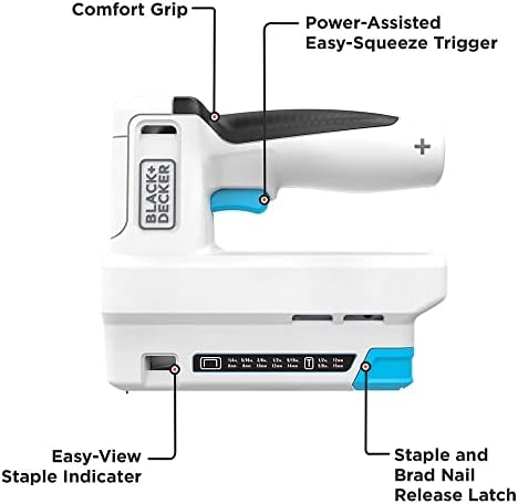 FEKETE+DECKER 4V MAX Tűzőgép, Vezeték nélküli, USB, Újratölthető, Gyors Kötési (BCN115FF)