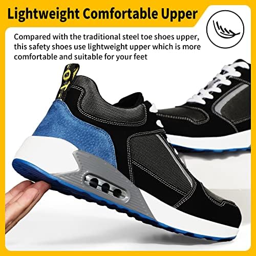 LAoutun Acél Toe Férfi Cipők Ipari Építési Cipő Közepén Vágott Ipari Boot Munka Cipők Kényelmes, Könnyű, Biztonsági Cipő Munka