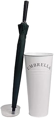 OMOONS Kerek Beltéri esernyőtartó Rack a Csepegtető Tálcát, Szabadon Álló Esernyő tartó Bejárat/Fehér
