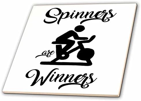 3dRose Vicces Spiners Nyertesek Centrifugálás Spin Osztály Beltéri Kerékpározás Kerékpár - Csempe (ct_350326_1)