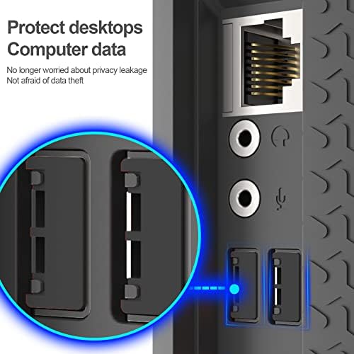 Aucas USB Port Blocker - Csomag 10, Fekete Gombot,Portól, Nedvességtől Bizonyíték