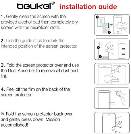 beukei (3 Csomag) Kompatibilis az AT&T Sugárzó Max képernyővédő fólia, Edzett Üveg,(6.5 inch) Érzékeny,az Ügy Barátságos, 9H Keménység