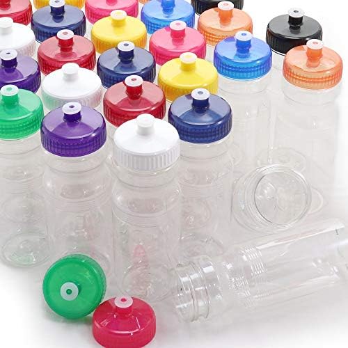 A Rolling Sands BPA-Mentes 24 Uncia Tiszta/Szivárvány, Víz, Üveg, Ömlesztett 100-as Csomag, Made in USA