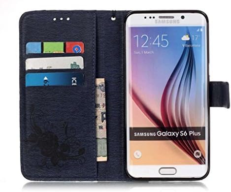 Galaxy S6 Edge Plus Esetben, JGNTLU Kristály Stick-fel, Dombornyomás Tiszta-Színes, Flip PU Bőr tok Samsung Galaxy S6 Edge Plus 5.7 - Os