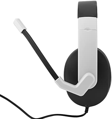 Vezetékes Gaming Headset, 360 Fok zajcsökkentés bőrbarát, Légáteresztő Fülhallgató Mikrofon, Több Fül Játék Fülhallgató a PS5,