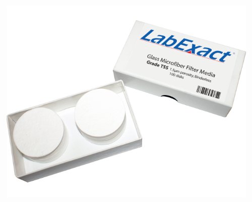 LabExact 1200149 Fokozatú TSS Üveg Mikroszálas Szűrő, Binderless Boroszilikát Üveg, 1.5 µm, 9.0 cm (Csomag 100)
