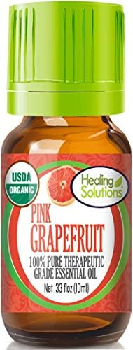 Gyógyító Megoldások Szerves 10ml Olaj - Rózsaszín Grapefruit illóolaj - 0.33 Folyadék Uncia