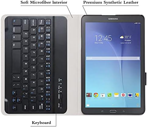 MAMA SZÁJÁBÓL a Galaxy Tab E 9.6 Keyboard Case,Slim Állni PU Bőr tok a Romovable Billentyűzet Samsung Galaxy Tab E 9.6 / E Nook 9.6 T560