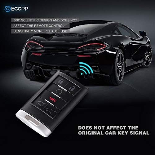 ECCPP Autós kulcstartó Kulcs nélküli Bejegyzés Távirányító Shell Esetben alkalmas Cadillac DTS/CTS/SZEM/Escalade OUC6000066 (Csomag 1)