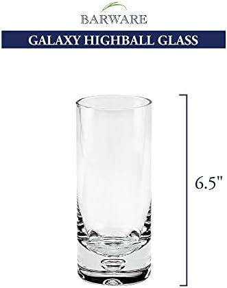 Badash Galaxy Kristály Whiskys Poharat - 4 Darabos Készlet 13-Uncia Szájjal Fújt Magas Koktél Szemüveg & Kevert Italok Üveg Pohár - Rendben,