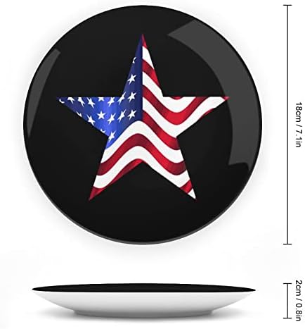 USA Zászló Csillagok Hazafias Büszkeség Kerámia Dekoratív tábla Display Állvány Lógó személyre Szabott Esküvő Évforduló Ünnepi Ajándékok