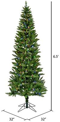 Vickerman 6.5' Creswell Fenyő Mesterséges Karácsonyi Ceruza Fa, Színes Dura-Világít® Mini LED Világítás - Ál karácsonyfa - Szezonális