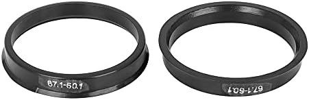 X AUTOHAUX 4db Műanyag 67.1 mm OD, hogy 60.1 mm ID Autó Hub Központú Gyűrűk Kerék Unalmas Középső Távtartó Hub Gyűrűk Fekete