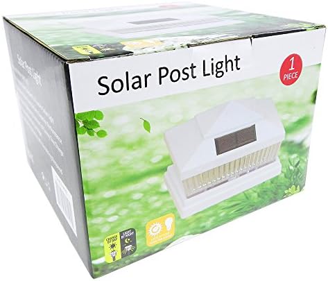 iGlow 1 Csomag Fehér Kerti 6 x 6 Napenergia SMD LED Post Fedélzeten Kap Tér Kerítés Fény Táj PVC Vinil Fa, Bronz