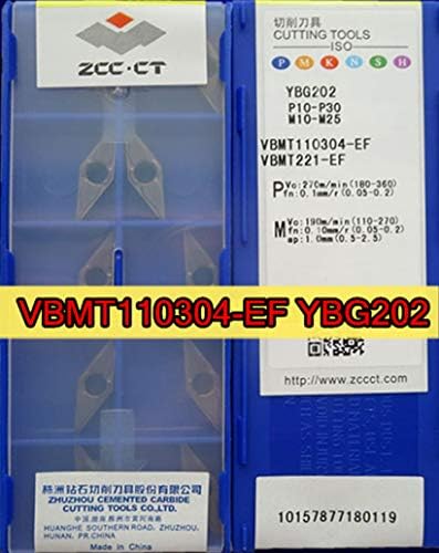 FINCOS VBMT110304-EF YBG202 10db/Set 50pcs/Set ZCC.CT-Karbid Penge Folyamat, Rozsdamentes Acél, Acél - (Lapka Szélesség(mm):