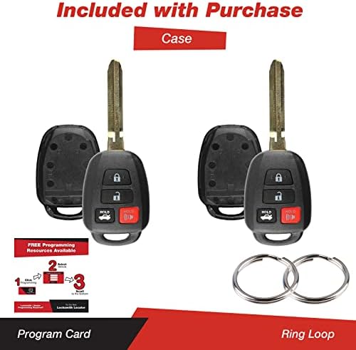 KeylessOption Kulcsnélküli Bejegyzés Távoli Vágatlan Kocsi Üres Kulcs Penge Esetben Fob Shell Toyota Camry Sarj HYQ12BDM (Csomag