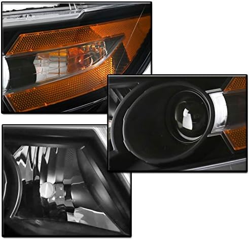 ZMAUTOPARTS A 2011-2017 Honda Odyssey Fekete Projektor Fényszórók, Fényszóró, 6 Fehér LED Világítás DRL