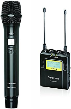 Saramonic RX10+HU10 96-Csatornás Digitális UHF Vezeték nélküli Kézi Mikrofon Rendszer - magában Foglalja a HU10 Mikrofon, Beépített Adó,