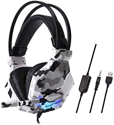 Raxinbang Fülhallgató Álcázás Vezetékes Fejhallgató, Fülhallgató-Fejhallgató,Gaming Headset Videó Játékok,3,5 mm-es fejhallgató